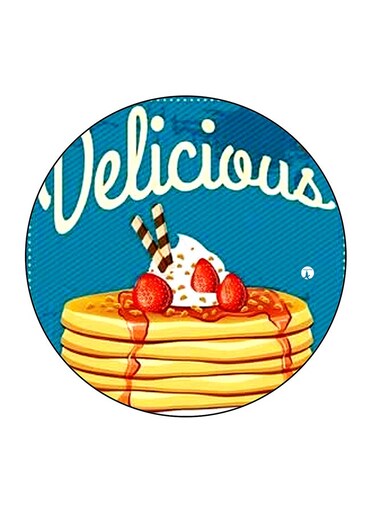 Food Printed Fridge Magnet Multicolour 5.5 x 5.5cm