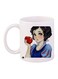 Cartoon Girl Printed Coffee Mug White/Blue/Black