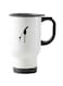 Black Bird Printed Travel Mug White 13centimeter