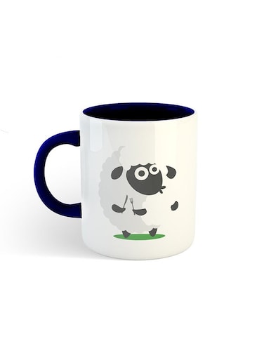 Eid Al-Adha Sheep Printed Mug White/Navy