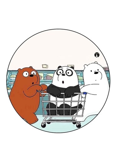 We Bare Bears Printed Fridge Magnet Multicolour