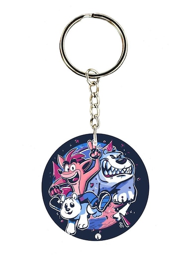 The Crash Video Game Printed Keychain