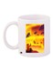 Cartoon Printed Coffee Mug White/Yellow 11ounce
