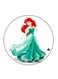 Girl Printed Fridge Magnet Multicolour 5.5 x 5.5cm