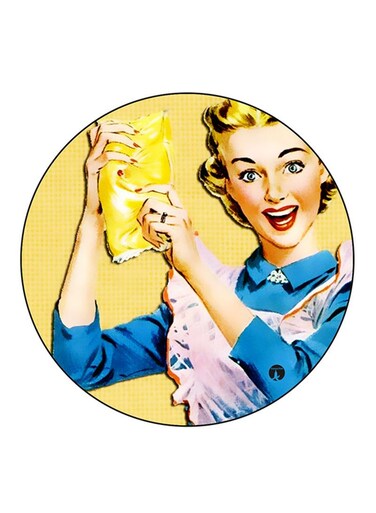 Vintage Art Printed Fridge Magnet Multicolour
