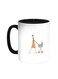 Mother And Child Printed Coffee Mug Black White 11 ounce