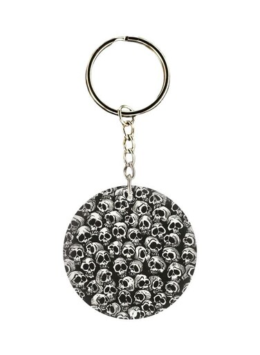 Single Sided Skull Printed Keychain