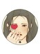 Girl Theme Printed Fridge Magnet Beige/Red/Grey