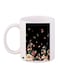 Floral Printed Coffee Mug White/Black/Pink