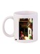 Woman Printed Ceramic Coffee Mug White/Brown/Red 11ounce