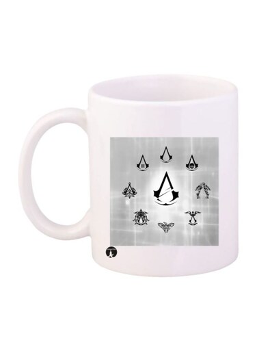 Assassin's Creed Video Game Printed Mug White/Purple/Blue Standard Size