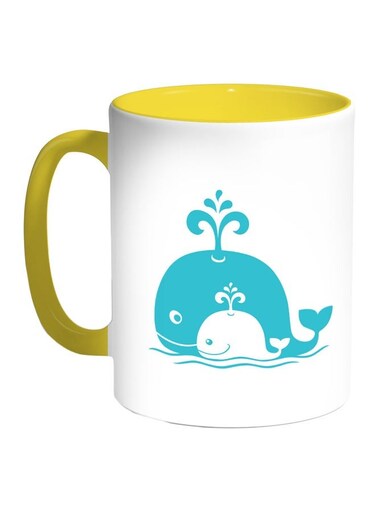 Be A Friend Printed Coffee Mug Blue/White/Yellow 11ounce
