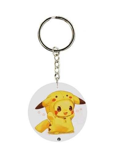 Pikachu Printed Keychain