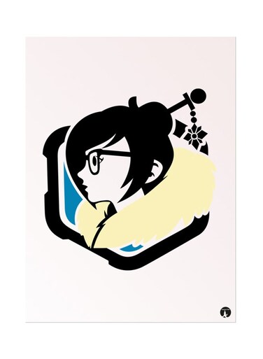 Metal Plate Of The Video Game Overwatch Poster Multicolour