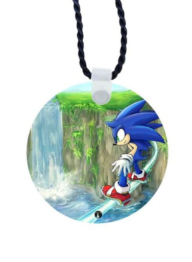Sonic Printed Car Mirror Pendant