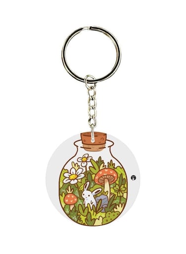 Cartoon Printed Single Sided Keychain
