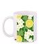Lemon Printed Coffee Mug White/Green/Yellow 11ounce