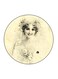Beautiful Girl Printed Fridge Magnet Beige/Black 5.5 x 5.5cm