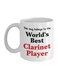 World's Best Clarinet Player Printed Mug White/Black/Red