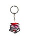 Single Sided Books Printed Keychain