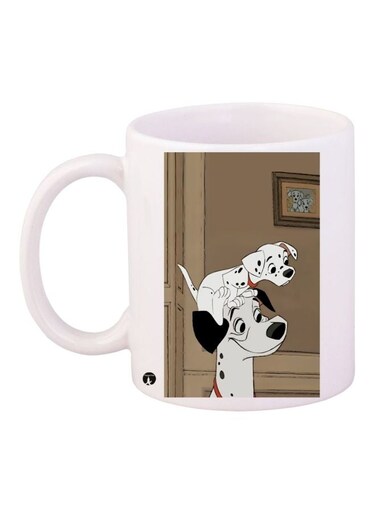 Dog Printed Coffee Mug White/Black/Brown