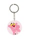 Pink Panther Design Keychain Pink/Yellow