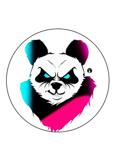 Panda Printed Fridge Magnet Round Multicolour
