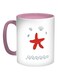 Sea Star Printed Coffee Mug White/Red/Pink 11ounce