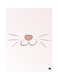 Cat Whiskers Metal Plate Poster Pink/Black