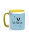 Believe In Yourself Printed Coffee Mug Yellow/White 11ounce