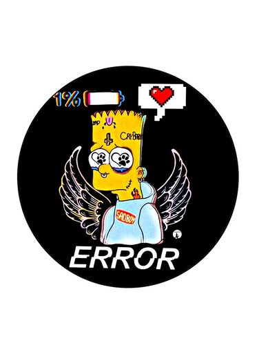 The Simpsons Printed Fridge Magnet Multicolour 5.5 x 5.5cm