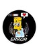 The Simpsons Printed Fridge Magnet Multicolour 5.5 x 5.5cm