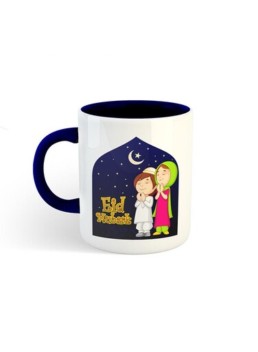 Eid Mubarak Printed Mug White/Navy