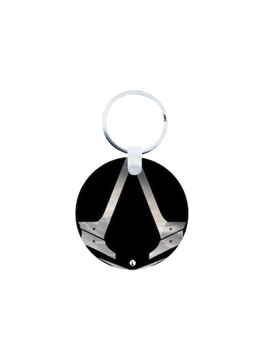 Assassin's Creed Logo Printed Keychain Black/Grey