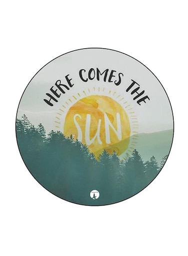 English Phrases Printed Fridge Magnet Round Multicolour
