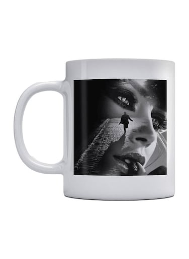 Ceramic Printed Mug White/Black