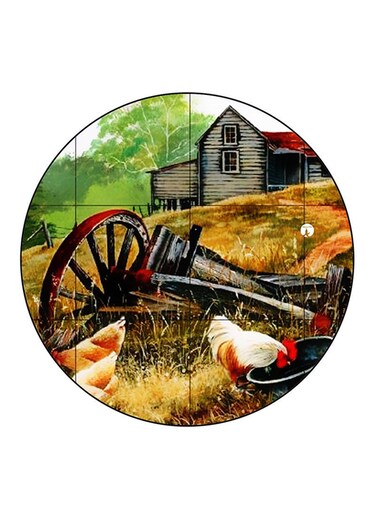 Vintage Art Printed Fridge Magnet Multicolour