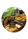 Vintage Art Printed Fridge Magnet Multicolour