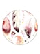 Feathers Printed Fridge Magnet Round Multicolour