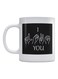 I Love You Printed Mug White/Black