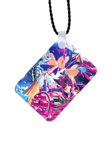 Sonic Printed Car Mirror Pendant