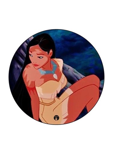 Girl Printed Fridge Magnet Multicolour 5.5 x 5.5cm
