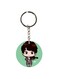 Cartoon Boy Printed Dual Sided Keychain