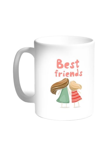 Best Friends Printed Coffee Mug White 11ounce
