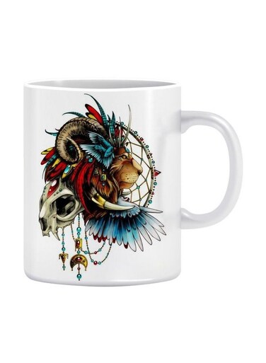 Printed Coffee Mug White/Blue/Red Standard