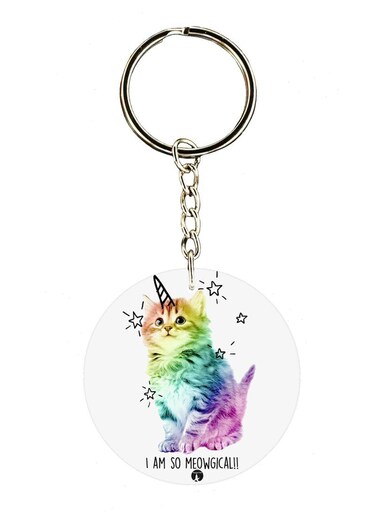 Cat Printed Keychain