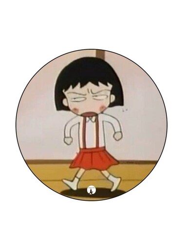The Anime Chibi Maruko Chan Theme Printed Fridge Magnet Red/White/Brown