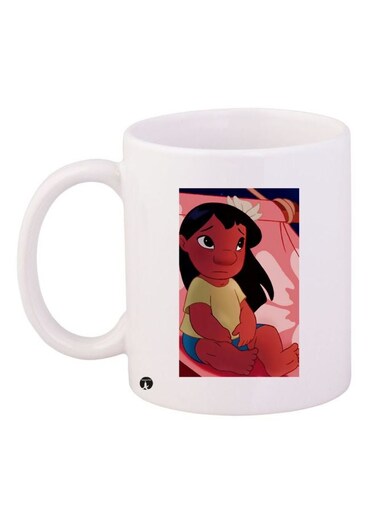 Lilo And Stitch Printed Coffee Mug White/Brown/Black