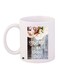 Floral Printed Ceramic Coffee Mug White/Blue/Green 11ounce