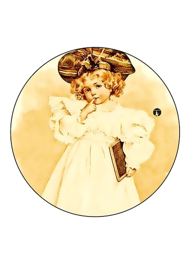 Girl Printed Fridge Magnet Multicolour